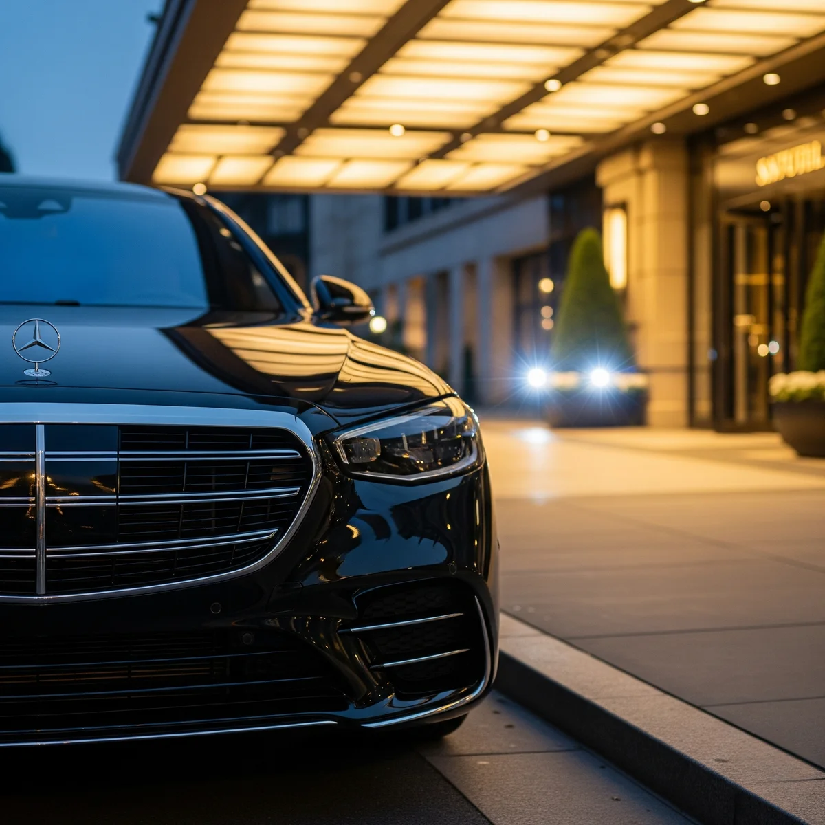 Luxury car service interior